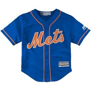 Youth New York Mets Pete Alonso Majestic Official Cool Base Player Jersey L